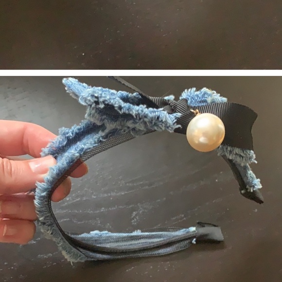 BCBGMAXAZRIA girls Asymmetric-tier denim dress + headband(sold separately) - Picture 7 of 7